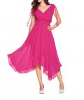 Designer-Georgettekleid pink