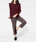 Designer-Grobstrickpullover bordeaux