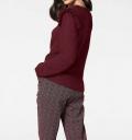 Designer-Grobstrickpullover bordeaux