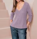 Designer-Grobstrickpullover flieder