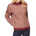 Designer-Grobstrickpullover kirsche-apricot