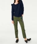 Designer-Grobstrickpullover marine