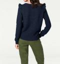 Designer-Grobstrickpullover marine