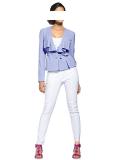 Designer-Gürtelblazer hellblau