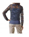 Designer-Häkel-Spitzenjacke blau