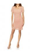 Designer-Häkelkleid puder