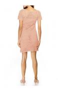 Designer-Häkelkleid puder