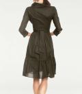 Designer-Hemdblusenkleid oliv