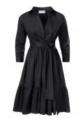 Designer-Hemdblusenkleid schwarz