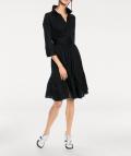 Designer-Hemdblusenkleid schwarz