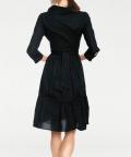 Designer-Hemdblusenkleid schwarz