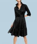 Designer-Hemdblusenkleid schwarz