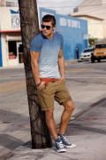 Designer-Herren-Shirt blau