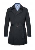 Designer-Herren-Trenchcoat schwarz