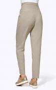 Designer-Highwaist-Stretchhose mit Gürtel sesam