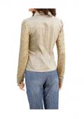 Designer-Jacke mit Pailletten beige-gold