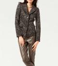 Designer-Jacke taupe-schwarz