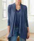 Designer-Jacke und Top rauchblau