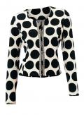 Designer-Jacquardblazer creme-schwarz
