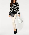 Designer-Jacquardblazer creme-schwarz
