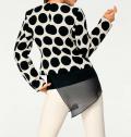 Designer-Jacquardblazer creme-schwarz