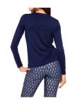 Designer-Jacquardhose blau-silber