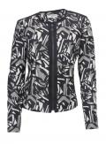 Designer-Jacquardjacke marine-grau