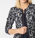 Designer-Jacquardjacke marine-grau