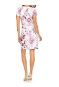 Designer-Jacquardkleid creme-mauve