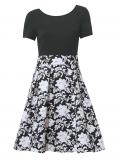 Designer-Jacquardkleid schwarz-weiß