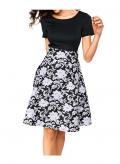 Designer-Jacquardkleid schwarz-weiß