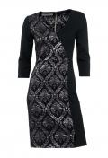 Designer-Jaquardkleid schwarz-silber