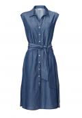 Designer-Jeans-Hemdblusenkleid blau