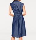 Designer-Jeans-Hemdblusenkleid blau