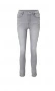 Designer-Jeans m Stickerei grau