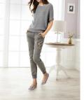 Designer-Jeans mit Nieten hellgrau
