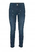 Designer-Jeans mit Perlen dunkelblau