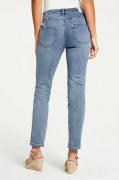 Designer-Jeans mit Stickerei blau-used