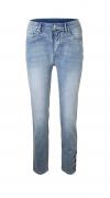 Designer-Jeans mit Stickerei blau-used