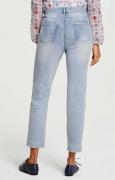 Designer-Jeans mit Stickerei blau-used