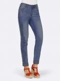 Designer-Jeans mit Stickerei blue