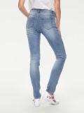 Designer-Jeans mit Stickerei hellblau