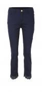 Designer-Jeans mit Stieckerei marine