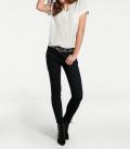 Designer-Jeans mit Strass schwarz