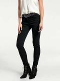 Designer-Jeans mit Strass schwarz