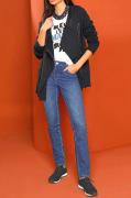 Designer-Jeans mitSchmucksteinchen blue
