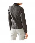 Designer-Jeansblazer mit Perlen taupe