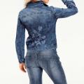 Designer-Jeansjacke blau