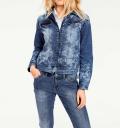 Designer-Jeansjacke blau
