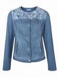 Designer-Jeansjacke blau-used